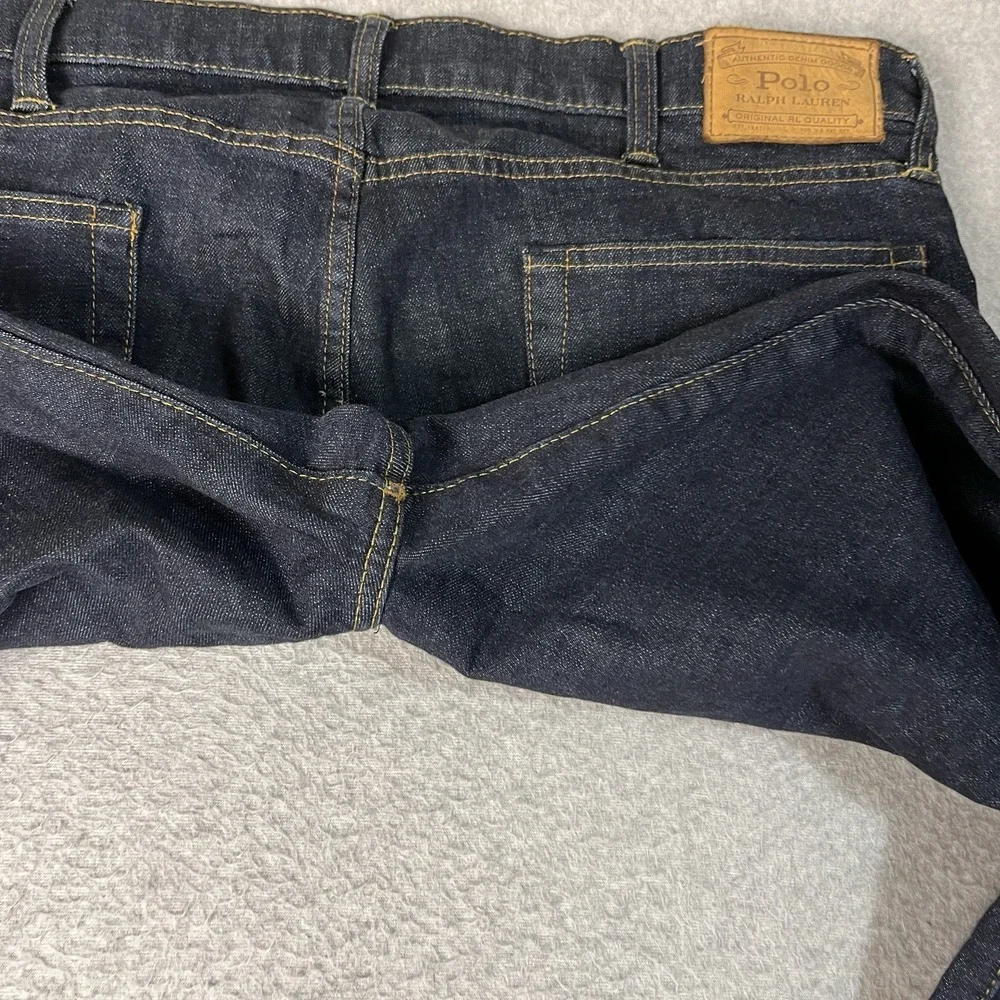 Polo Ralph Lauren Jeans Mens 38x32 Blue Sullivan Slim Dark Denim Indigo Logo